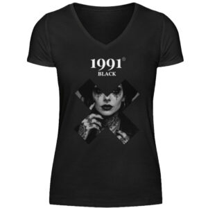 7 - V-Neck Damenshirt-16