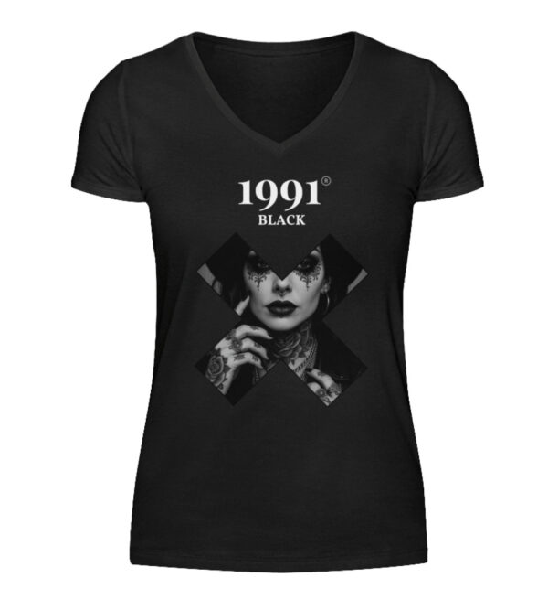 7 - V-Neck Damenshirt-16